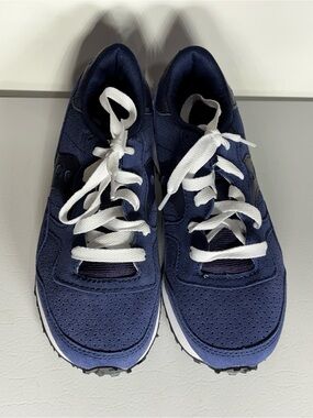 Saucony Navy Blue Athletic Sneaker with White Laces